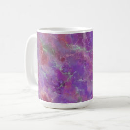 Lila och silver marmor mönster  kaffemugg