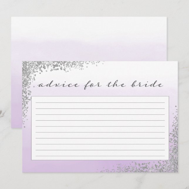 Lila och Silver rådgivning för betalkort Inbjudningar (Fram/baksida)