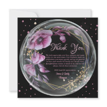 Lila och svart blomsterkant bröllopsjubileum