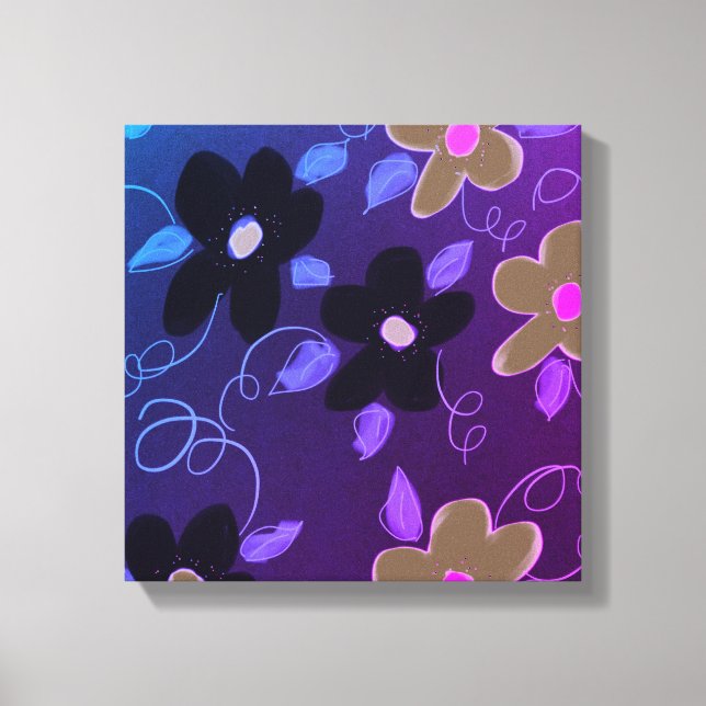 Lila och svart canvastryck (Framsida)