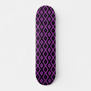 Lila och svart diamant mönster mini skateboard bräda 18,5 cm