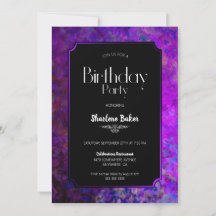 Lila och svart Födelsedagsfest