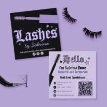 Lila och svart gotisk Lash Tech