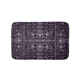 Lila och svart rullning badrumsmatta