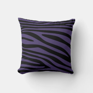 Lila och svart skinn av Zebra Kudde