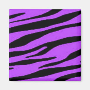 Lila och Svarta Zebra Magnet