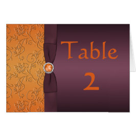 Lila- och Tangerinebordkort Hälsningskort