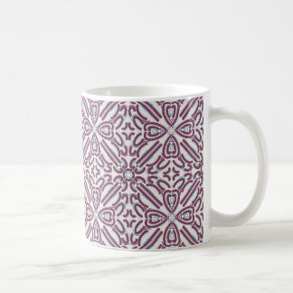 Lila och Teal Mönster Kaffemugg