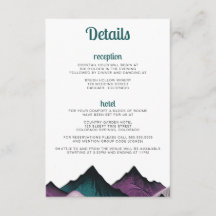 Lila och Teal Mountain Bröllop