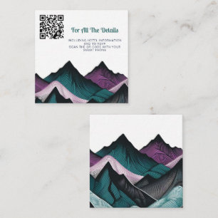 Lila och Teal Mountain Bröllop Tilläggskort