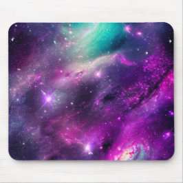 Lila och Teal Nebula Mousepad Musmatta