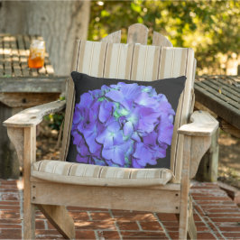 Lila och tealhydrangea, lila blåa blommor kudde