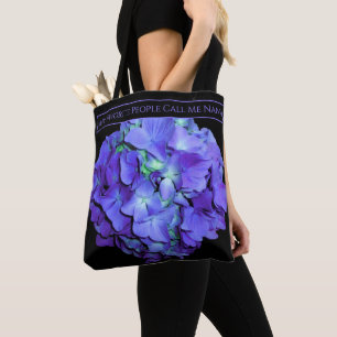 Lila och tealhydrangea mormor tygkasse
