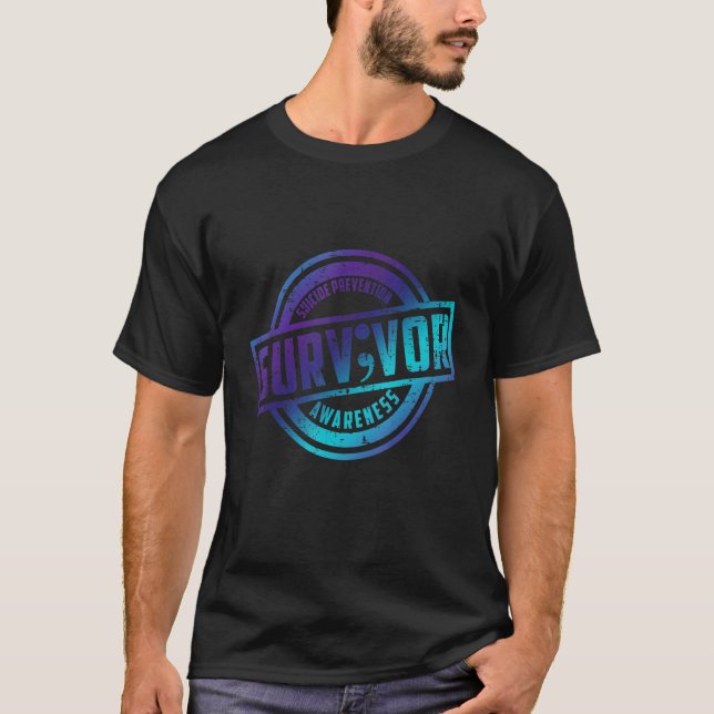 Lila och termiskt självmord Survivo T Shirt (Framsida)