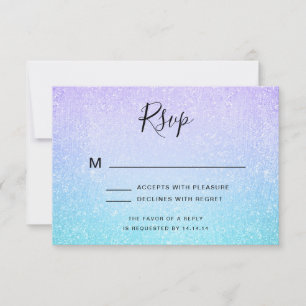Lila och turkos Bat mitzvah OSA Glitter Paint Kort