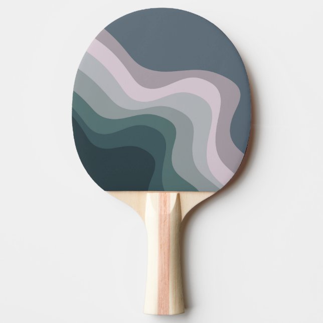 Lila och turkos-retro stil vågar pingisracket (Framsidan)
