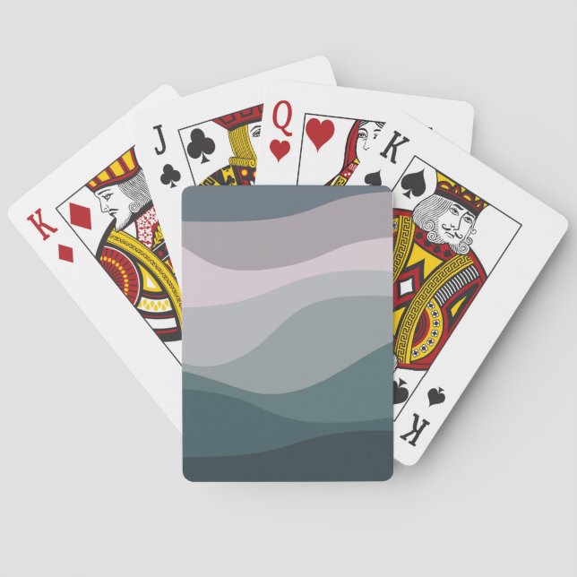 Lila och turkos-retro stil vinkarare dekoration casinokort (Baksidan)