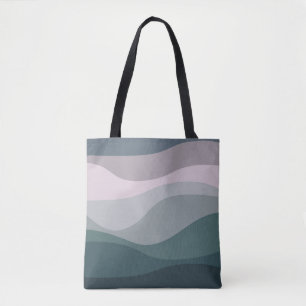 Lila och turkos-retro stil vinkarare dekoration tygkasse