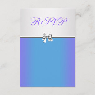 Lila och turkosblå Quinceanera-RSVP OSA Kort