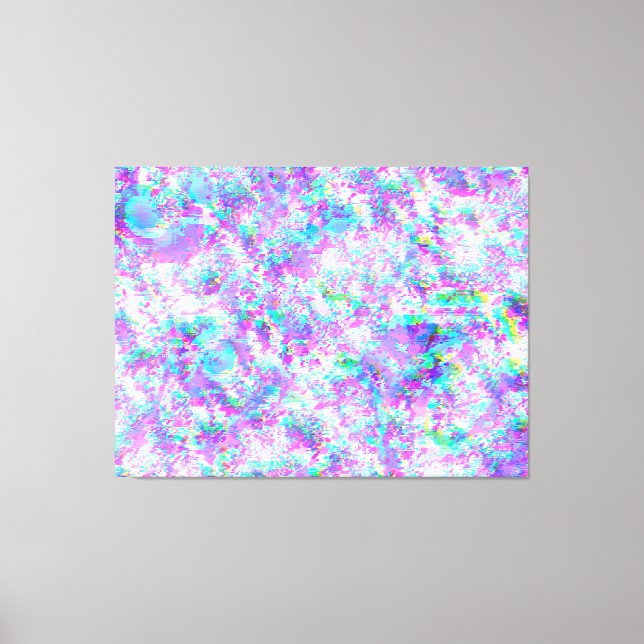 Lila och vågigt glitch canvastryck (Framsida)