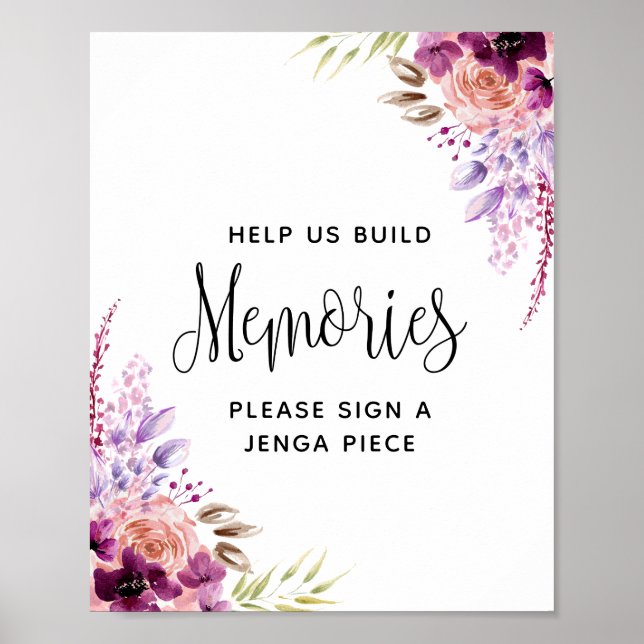 Lila och våld, Byggande minnen Bröllop-tecken Poster (Framsidan)