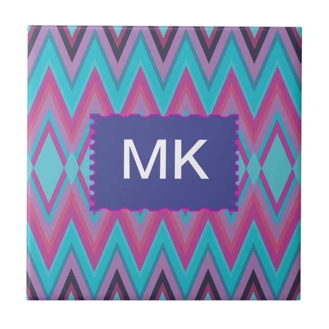 Lila och vattenlevande växter kakelplatta (Framsidan)