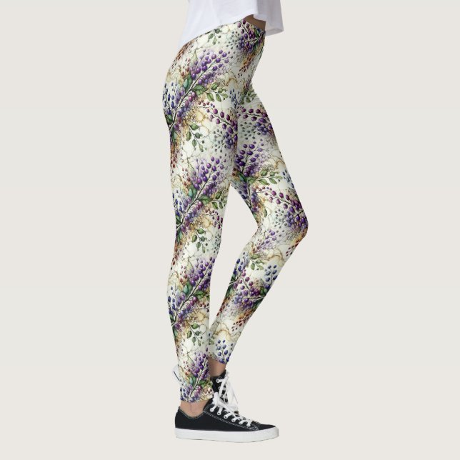 lila- och vindruvor leggings (Höger)