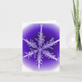 Lila- och vinterkort för snöflingor kort