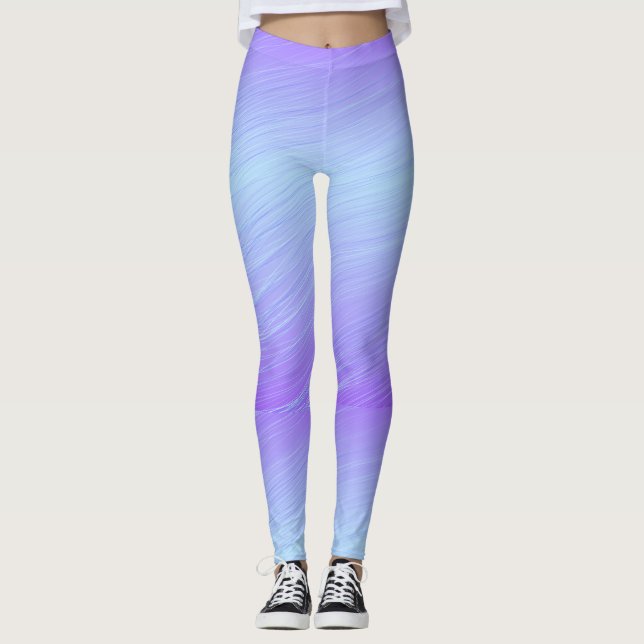 Lila och violett mönster leggings (Framsida)