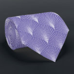 Lila och vit Art Deco mönster Neck Tie Slips<br><div class="desc">Lila och vitt Art Deco-mönster sömlöst med möjlighet att ändra färg.</div>