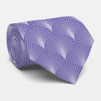 Lila och vit Art Deco mönster Neck Tie