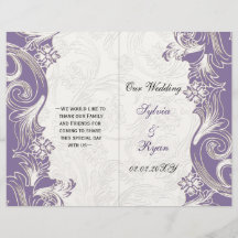 Lila och vit Blommigt Vår bröllop