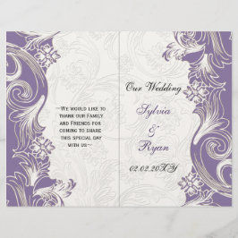 Lila och vit Blommigt Vår bröllop