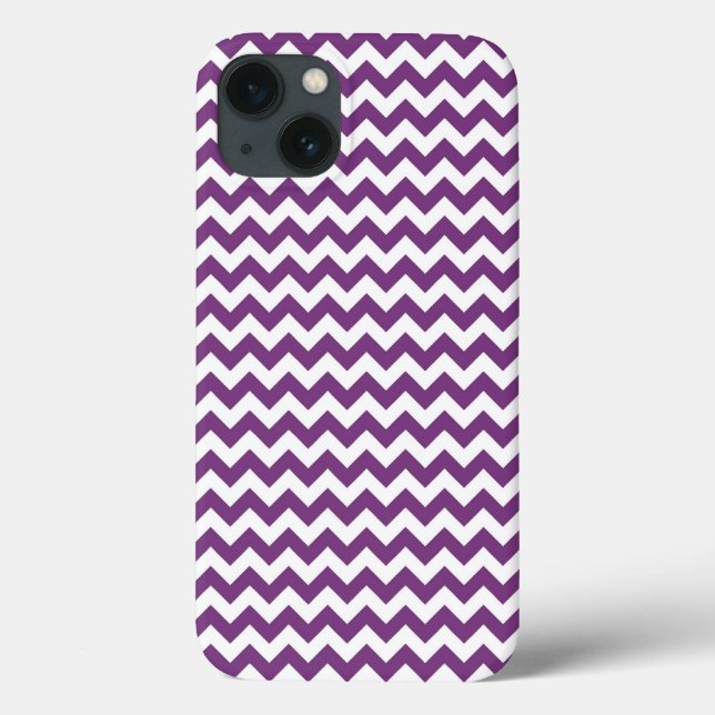 Lila och vit Chevron Zigzag Mönster (Baksida)