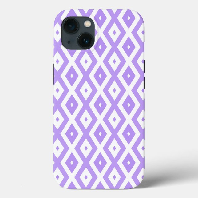Lila och vit diamant mönster Fodral-Mate iPhone (Baksida)