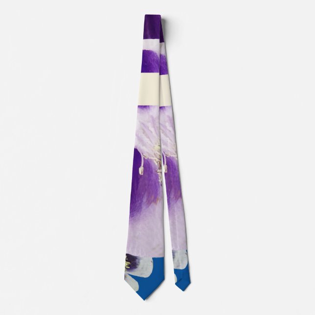 Lila och vit elegant slips (Framsida)