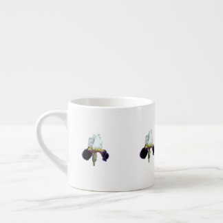 Lila och vit Iris espressomugg