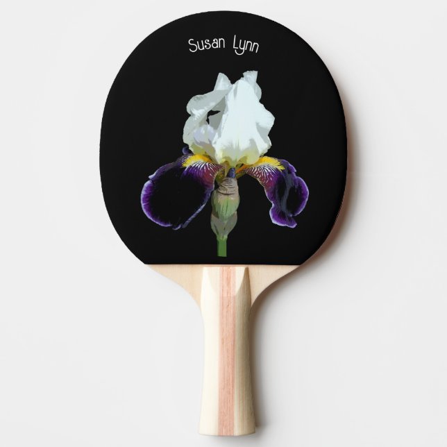 Lila och vit Iris Pingisracket (Framsidan)