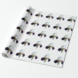 Lila och vit Iris presentpapper rulle