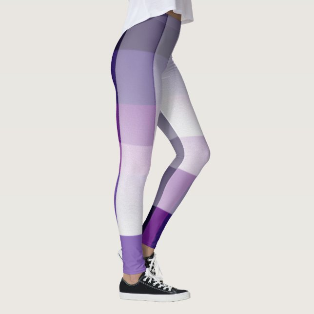 Lila och vit leggings (Höger)