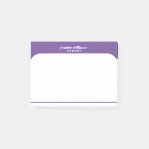 Lila och vit minimalistisk geometrisk design post-it block