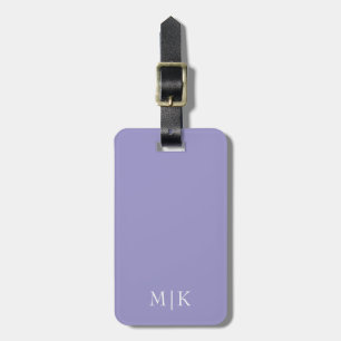 Lila och vit Modern monogram Bagagebricka