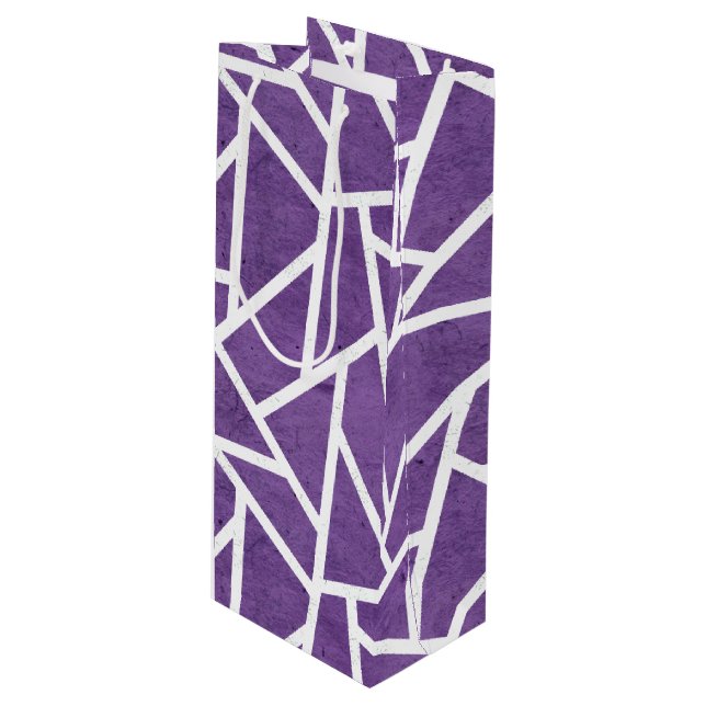 Lila och vit mosaik mönster (Framsidan Vinklad)