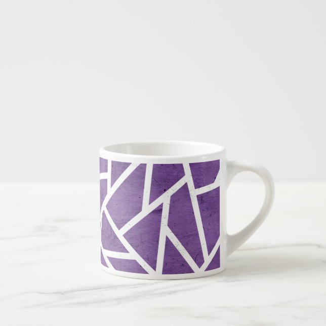 Lila och vit mosaik mönster espressomugg (Höger)