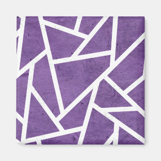 Lila och vit mosaik mönster magnet