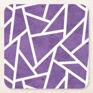 Lila och vit mosaik mönster underlägg papper kvadrat