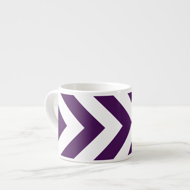 Lila och vit ost espressomugg (Framsida vänster)