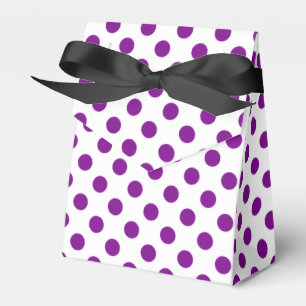 Lila och vit polka dots presentaskar