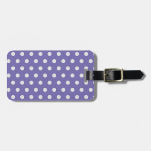 Lila och vit polkadot bagagebricka