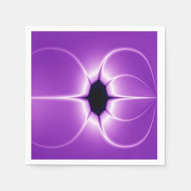 Lila och vit rektangel pappersservett (Framsidan)